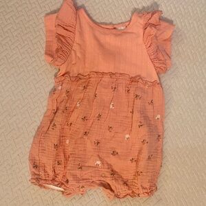 Disney Orange Bodysuit One Piece with Ruffled Sleeves and Bubble Style